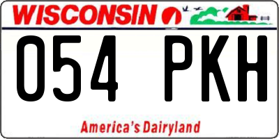 WI license plate 054PKH