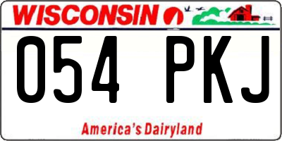 WI license plate 054PKJ