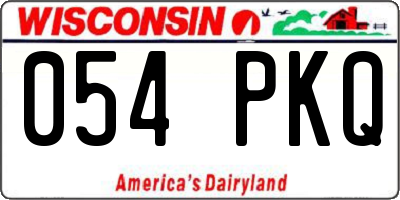 WI license plate 054PKQ
