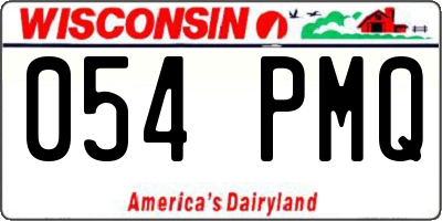 WI license plate 054PMQ