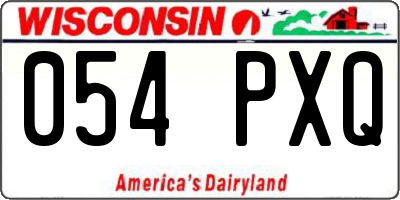 WI license plate 054PXQ