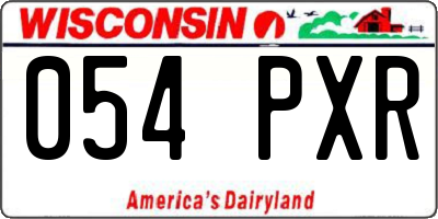 WI license plate 054PXR