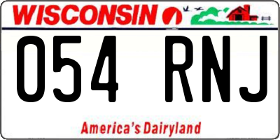 WI license plate 054RNJ