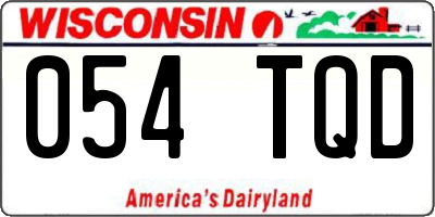WI license plate 054TQD
