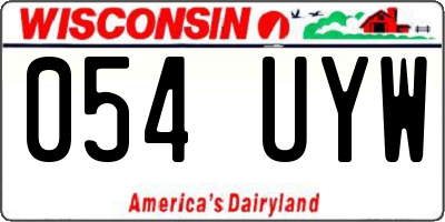 WI license plate 054UYW