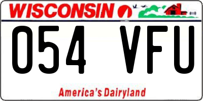 WI license plate 054VFU