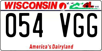 WI license plate 054VGG