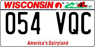 WI license plate 054VQC