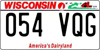 WI license plate 054VQG