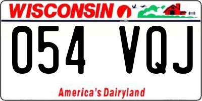 WI license plate 054VQJ