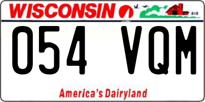 WI license plate 054VQM