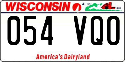 WI license plate 054VQO