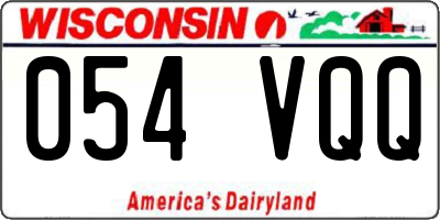 WI license plate 054VQQ