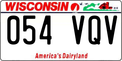 WI license plate 054VQV