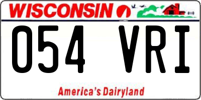 WI license plate 054VRI