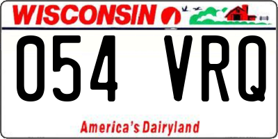 WI license plate 054VRQ
