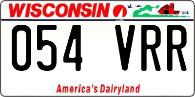 WI license plate 054VRR