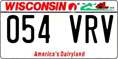 WI license plate 054VRV