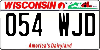 WI license plate 054WJD