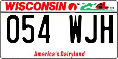 WI license plate 054WJH