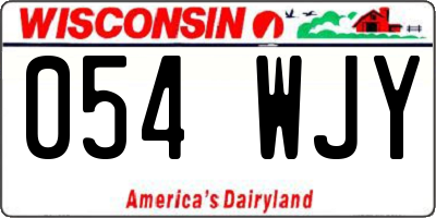 WI license plate 054WJY