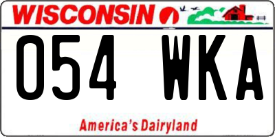 WI license plate 054WKA
