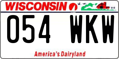 WI license plate 054WKW