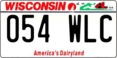 WI license plate 054WLC