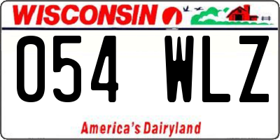 WI license plate 054WLZ