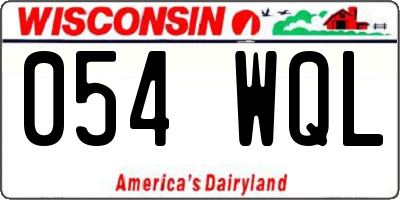 WI license plate 054WQL