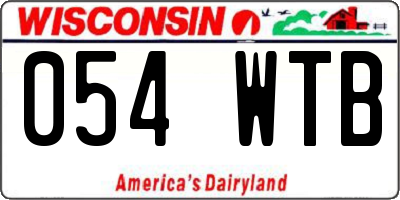 WI license plate 054WTB