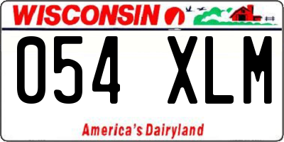 WI license plate 054XLM