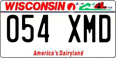 WI license plate 054XMD