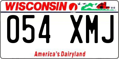 WI license plate 054XMJ