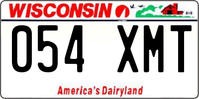 WI license plate 054XMT