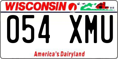 WI license plate 054XMU