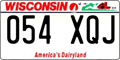 WI license plate 054XQJ