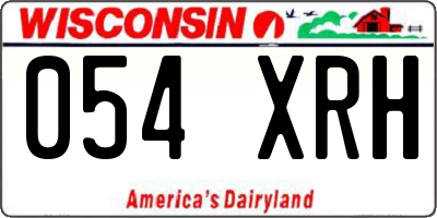 WI license plate 054XRH