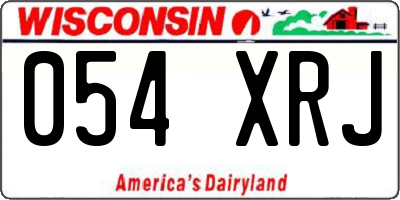 WI license plate 054XRJ