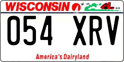WI license plate 054XRV