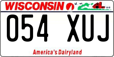 WI license plate 054XUJ