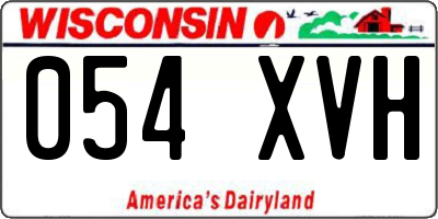 WI license plate 054XVH