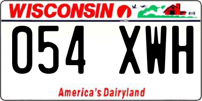WI license plate 054XWH