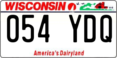 WI license plate 054YDQ
