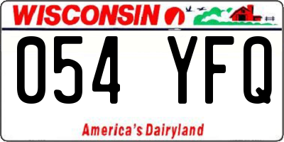 WI license plate 054YFQ