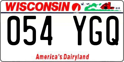 WI license plate 054YGQ