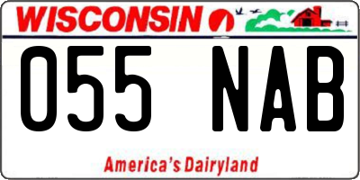 WI license plate 055NAB