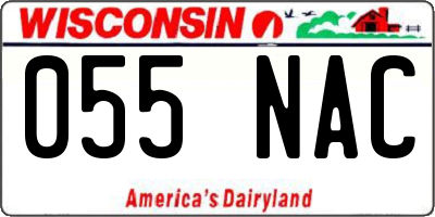 WI license plate 055NAC