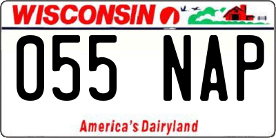 WI license plate 055NAP