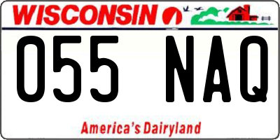 WI license plate 055NAQ